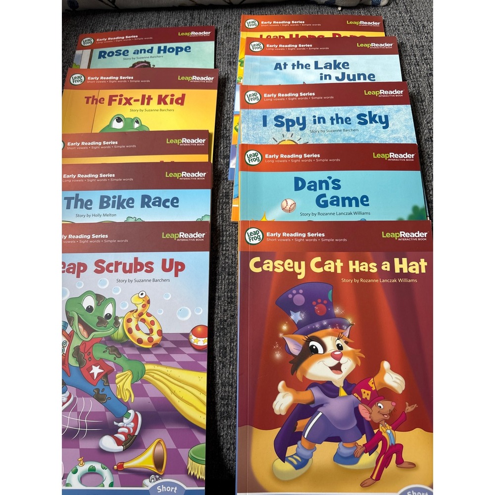 LeapFrog LeapReader Early Reading Series Phonics Book Set 10 Books Vowels Sight